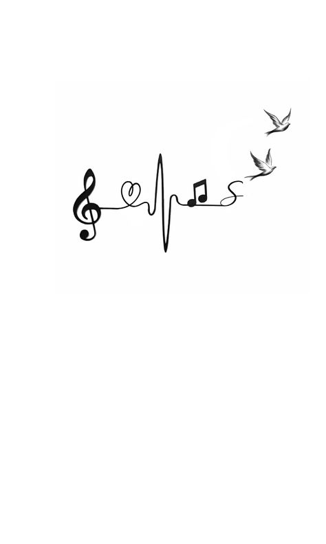 Music Memorial Tattoo Ideas, Music Lover Tattoo Beautiful, Music Heartbeat Tattoo, Music Therapy Tattoo, Music Tattoo Behind Ear, Music Memorial Tattoo, Tattoo Ideas Female Music, Music Tattoo Designs Men, Minimalist Music Tattoo