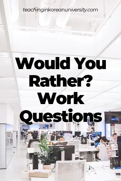 Check out the 20 best would you rather questions for work. Ask your coworkers these interesting and fun this or that questions! #work #coworker #wouldyourather #officelife Work Get To Know You Questions, Team Check In Questions, Fun Polls For Work, Getting To Know Your Coworkers Questions, Get To Know Your Coworkers Questions, Get To Know Coworkers Questions, This Or That Work Edition, Coworker Get To Know You Questions, Would You Rather Questions For Work