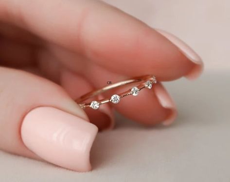 CRJewel - Etsy Diamond Distance Band, Rings Oval, Stackable Rings Wedding, Engagement Sets, Bridal Ring Sets, Half Eternity Band, Eternity Wedding Band, Engagement Ring Cuts, Engagement Rings Oval