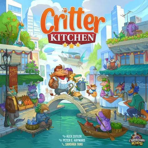 Critter Kitchen | Image | BoardGameGeek Board Game Box Design, Solo Player, Popular Pokemon, Lucky Duck, Board Game Geek, Board Game Design, Custom Screen Printing, Games Board, Card Sleeves