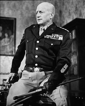 General George S. Patton, Jr.	(George C. Scott), Patton (1970) George C Scott, George S Patton, George Patton, Film Posters Vintage, Hollywood Actors, We Movie, Vintage Film, Military Uniform, Bw Photo