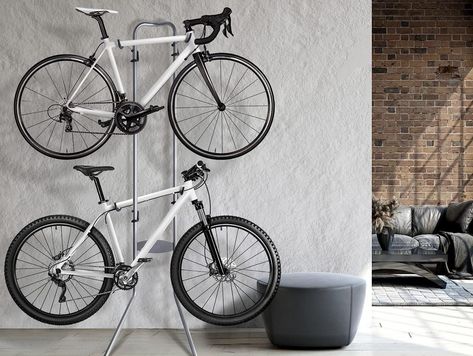 35+ Bike Storage Ideas for Small Apartments Tiny Apartment Bike Storage, Bicycle Wall Hanger, Bike Storage Ideas, Minimalist Bike, Indoor Bike Rack, Ideas For Small Apartments, Diy Bike Rack, Indoor Bike Storage, Bike Rack Wall