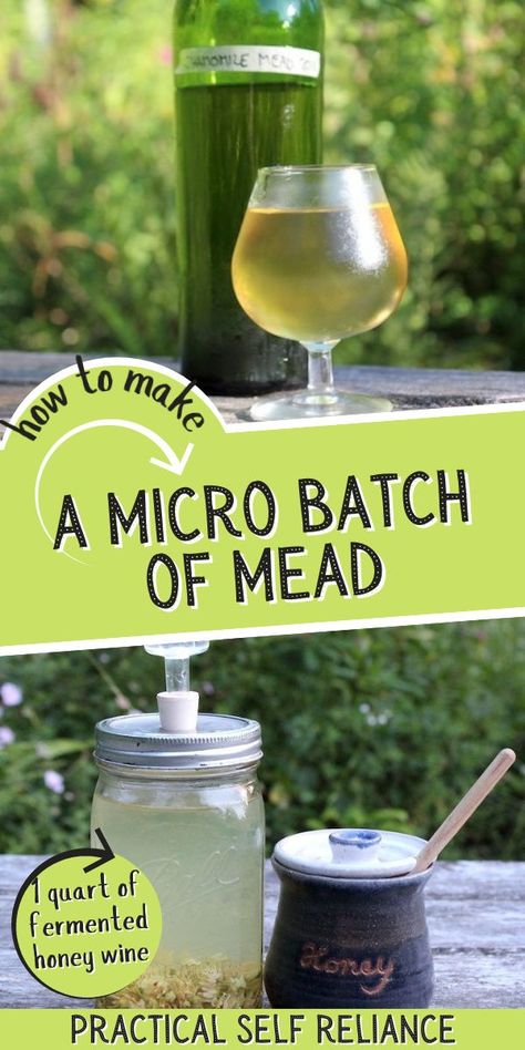 Small Batch Mead, How To Make Mead Honey, 1 Quart Mead Recipe, Mead Making For Beginners, Mead Recipes Homemade, Mead Recipe 1 Gallon, Mead Brewing, Make Mead, Mead Making