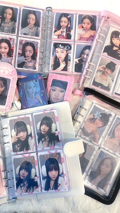 Kpop Pc Collection, Kpop Photocard Collection Aesthetic, Kpop Photocard Binder Cover Ideas, K Pop Binder Cover, K Pop Photocards Collection, Kpop Binder Aesthetic, Photo Card Aesthetic, Kpop Pc Binder, Kpop Photocards Collection