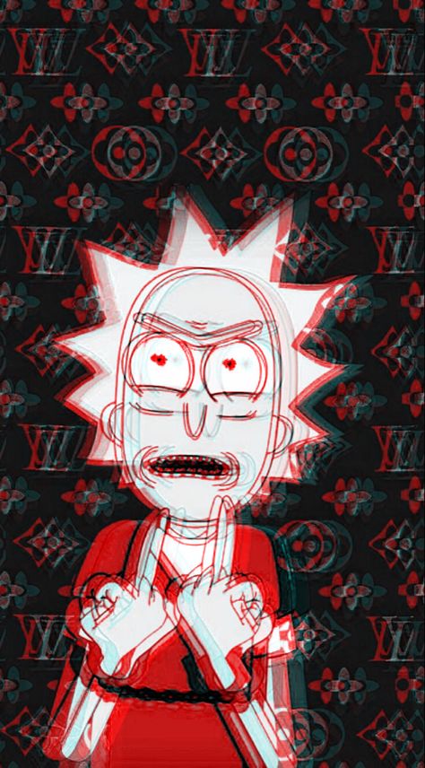 Rick And Morty Red Wallpaper, Flipping Off Wallpaper, Wallpaper Rick And Morty, Trippy Rick And Morty, Morty Wallpaper, Off Wallpaper, Flipping Off, Rick And Morty Image, Red Wallpaper