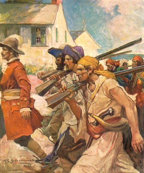 Real Pirates, Barbary Pirates, Pirate Images, Pirate Illustration, Poster Grafico, Howard Pyle, Golden Age Of Piracy, Long John Silver, Pirate Art