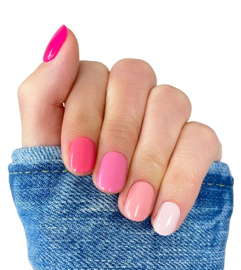 Pink Skittle Nails, Gel Nails For Summer, Gel Nail Trends, Mani Monday, Nails For Summer, Multicolored Nails, Short Gel Nails, Spring Nail Trends, Gel Nail Designs