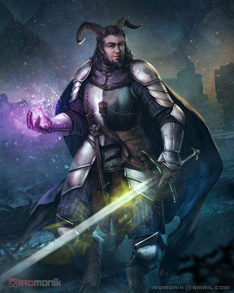 ArtStation - Satyr Paladin Satyr Paladin, Fantasy Adventurer, D D Races, One D, Fantasy Races, Dungeons And Dragons Characters, D&d Dungeons And Dragons, Fantasy Rpg, Fantasy Inspiration