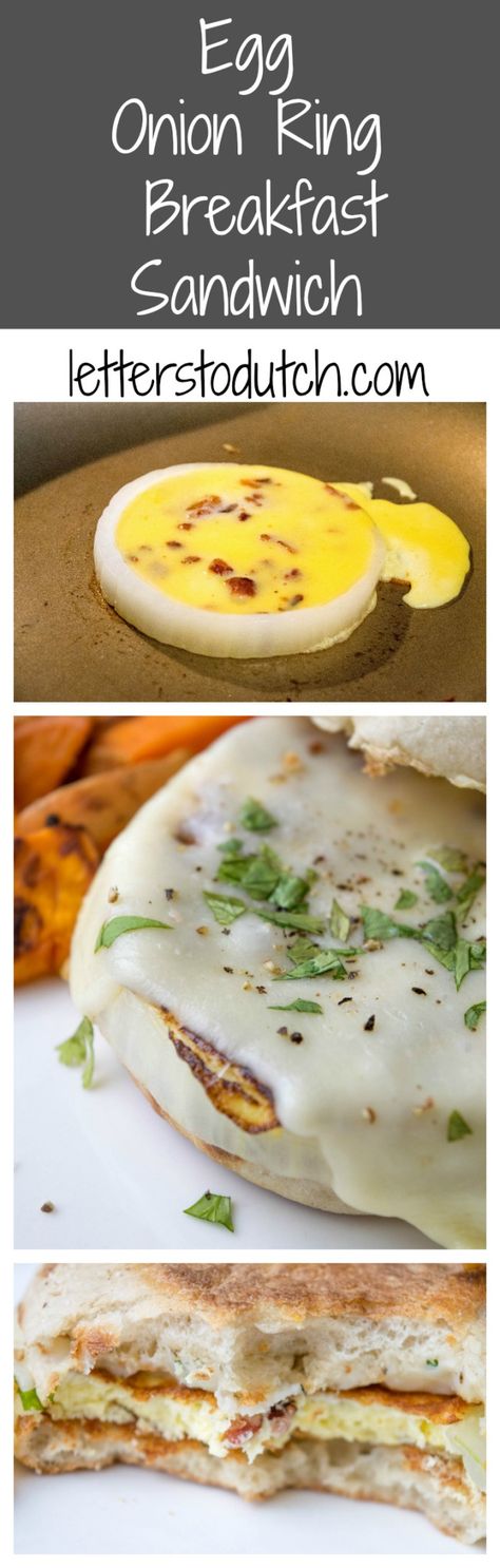 Egg Onion Ring Breakfast Sandwich – Letters To Dutch Fried Egg Breakfast, Fried Egg Sandwich, Egg Sandwich Breakfast, Onion Ring, Egg Sandwich, Sandwich Ingredients, Breakfast Casserole Easy, Food Meals, Crumbled Bacon