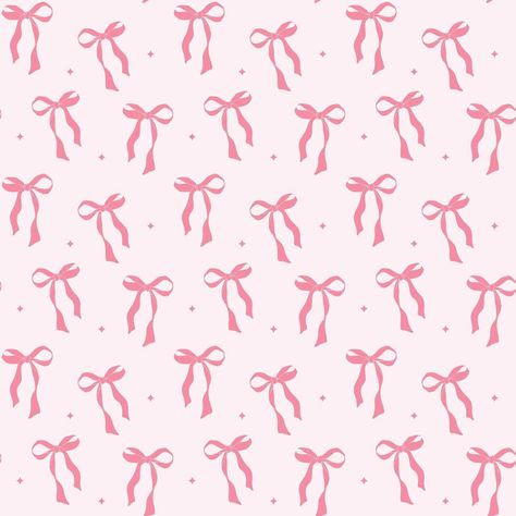 cute coquette aesthetic pattern seamless pink ribbon bow isolated on pink background Pink Ribbon Background, Coquette Pattern, Ribbon Aesthetic, Ribbon Background, Backgrounds Girly, Cute Coquette, Tiny Bow, Logo Banners, Ribbon Design