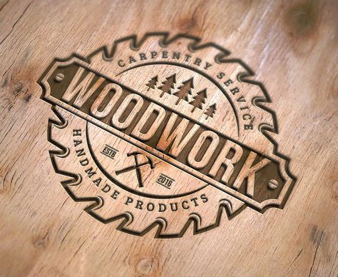 Craft Business Ideas, Carpentry Logo, Wood Logo Design, Wood Branding Iron, Wood Branding, Logo Foto, Wood Logo, Logo Design Diy, Woodworking Logo