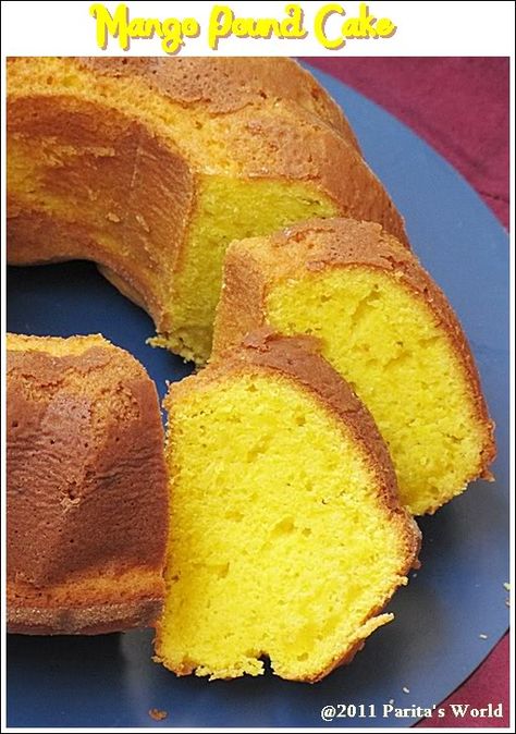 Mango Pound Cake Recipe, Mango Pound Cake, Mango Dessert Recipes, Eggless Chocolate Cake, Paula Deen Recipes, Mango Dessert, Mango Cake, Mango Recipes, Paula Deen