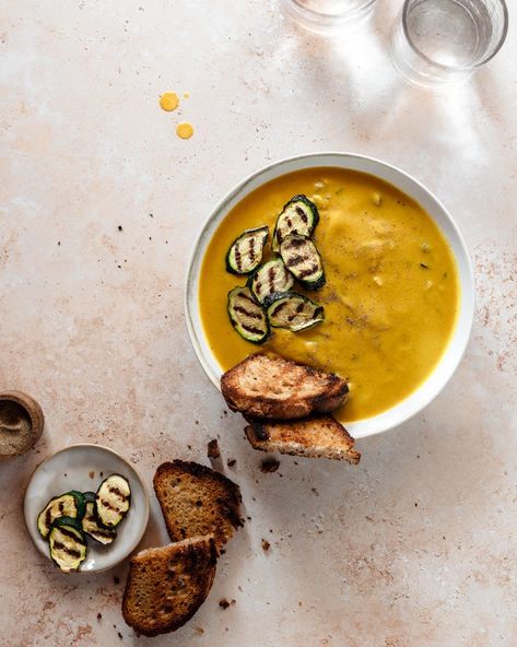 Food photography styling Zucchini Curry Soup. Food photographer for food brands and food magazines. Product Portfolio, Curry Soup, Food Product, Photography Styling, Food Photographer, Food Photography Styling, Food Magazine, Photographing Food, Hummus