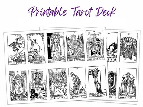 Tarot Card Coloring Pages Free Printable, Free Tarot Cards Printable, Diy Tarot Cards Free Printable, Free Printable Tarot Cards Decks Pdf, Tarot Card Outline, Tarot Template, Printable Tarot Deck, Printable Tarot Cards, Diy Tarot Cards