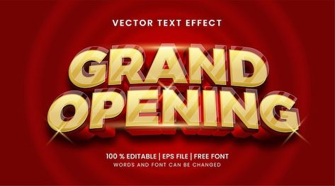 Grand opening sale banner editable text ... | Premium Vector #Freepik #vector #editable-logo #editable-font Soft Opening Banner, Grand Opening Background, Grand Opening Poster, Grand Opening Banner, Social Media Advertising Design, Poster Background, Poster Background Design, Design Posters, Sale Banner