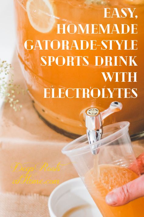 Homemade Sports Drink Recipes, Gatorade Alternative, Sports Drink Recipe, Homemade Sports Drink, Homemade Gatorade, Switchel Recipe, Homemade Electrolyte Drink, Sports Drink Bottle, Healthy Energy Drinks