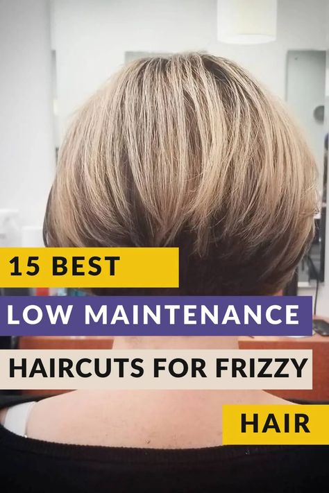 15 Best Low Maintenance Haircuts for Frizzy Hair [Very Unique] Frizzy Short Hair, Low Maintenance Short Hair, Thick Frizzy Hair, Fizzy Hair, Frizzy Wavy Hair, Low Maintenance Short Haircut, Haircuts For Frizzy Hair, Thick Coarse Hair, Dry Frizzy Hair