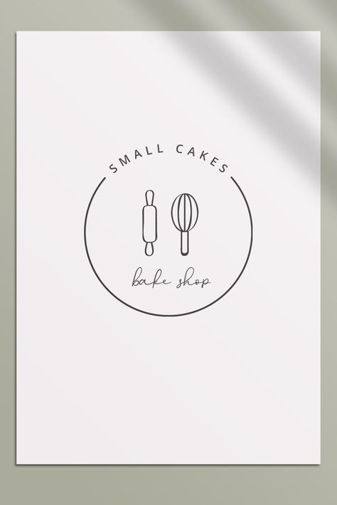 Beautifully Designed Premade Logos and Brandi Logo Design Ideas For Bakery, Bakery Logo Aesthetic, Baking Logo Design Bakery Branding, Sweets Logo Design Ideas, Bakery Logo Design Ideas Creative, Cake Business Logo Ideas, Minimalist Bakery Logo, Modern Bakery Logo Design, Logo Bakery Design