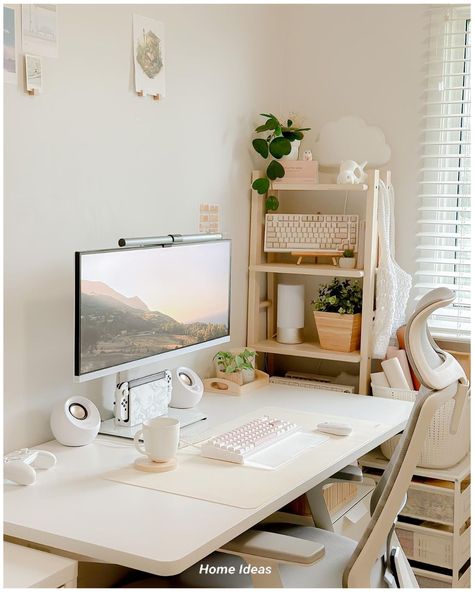 Computer desk setup