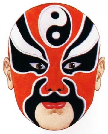 Jiang Wei Peking Opera Mask, Chinese Opera Mask, Chinese Mask, Opera Mask, Peking Opera, Beijing Opera, Printed Silk Fabric, Chinese Opera, A Night At The Opera