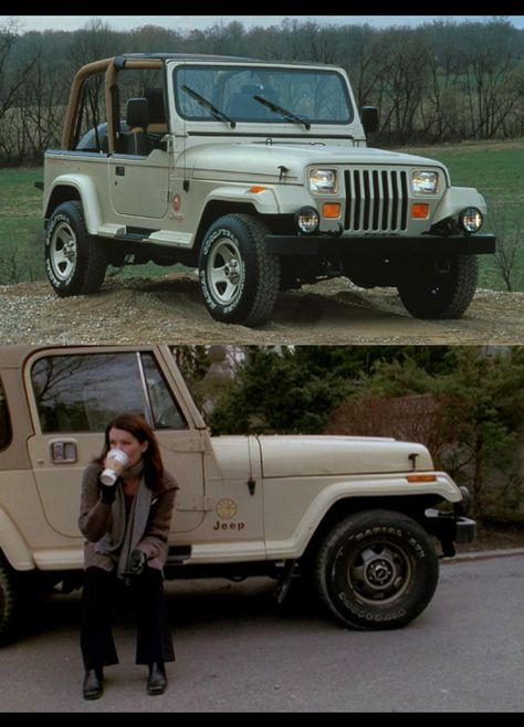 reason 1 I need a jeep the first reason one was pushed for the new reason 1 Lorelai Jeep, 1997 Jeep Wrangler Tj Accessories, Two Door Jeep, Jeep Drawing, Honorary Gilmore Girl, 2000 Jeep Wrangler, 1997 Jeep Wrangler, Green Jeep, Vintage Jeep