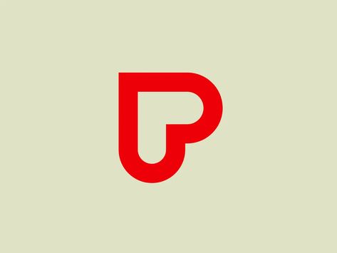 Letter P Logo / Red Logo / Modern Logo / Media Logo / GoPlay... P Letter Design, Letter P Logo, Vertical Logo, P Letter, P Logo, Examples Of Logos, Modern Sans Serif Fonts, Modern Sans Serif, Media Logo