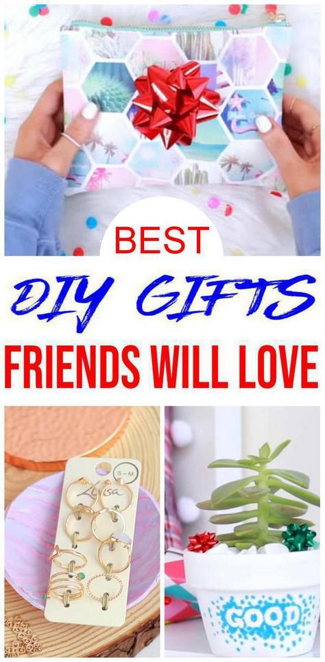 Homemade Gifts For Friends, Diy Gifts Cheap, Easy Homemade Christmas Gifts, Valentines Bricolage, Diy Gifts To Make, Easy Homemade Gifts, Diy Best Friend Gifts, Handmade Gifts For Friends, Anniversaire Diy