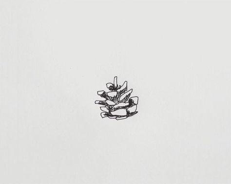 Pine Cone Doodle, Pine Cone Tattoos, Simple Pinecone Tattoo, Tiny Pinecone Tattoo, Pinecone Tattoo Minimalist, Noel Tattoo, Simple Nature Tattoos, Pinecone Drawing, Pine Cone Illustration