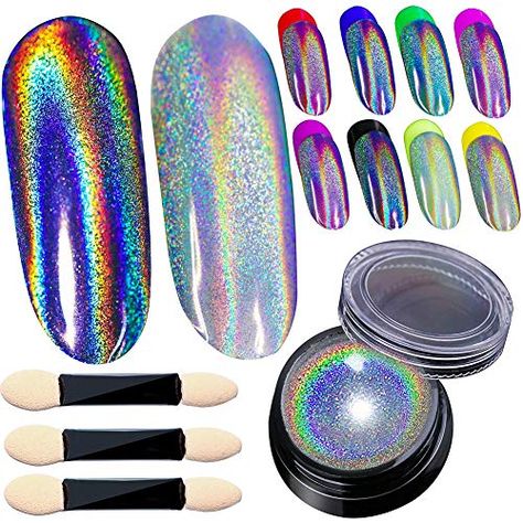 Working Nails, Manicure Classy, Nails Growth, Spiderweb Nails, Unicorn Mirror, Pigment Nail Art, Mirror Nails Powder, Nail Ridges, Holographic Nail Powder