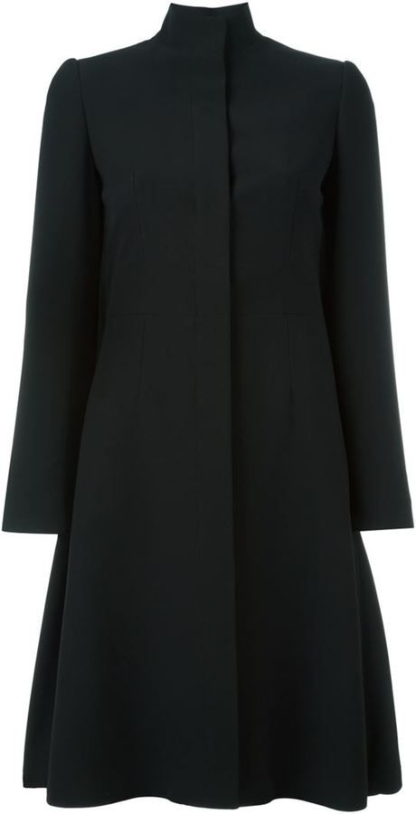 Alexander McQueen funnel neck dress Black Dress Coat, Dark Academic, Holy Chic, Academia Clothes, Dark Academia Clothes, Everyday Fashion Outfits, Stylish Work Outfits, Cool Clothes, Funnel Neck