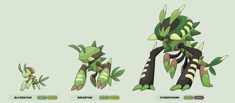 FAKEMON - Grass-type Starter , Antoine Grailet on ArtStation at https://www.artstation.com/artwork/YKRly3 Thorny Plants, Chromatic Color, Alien Movies, Grass Type Pokemon, Starter Pokemon, Plant Monster, Pokemon Starters, Pokemon Gijinka, Cartoon Style Drawing