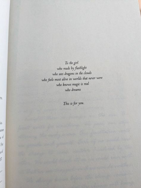 From the book Hunted by Megan Spooner Book Dedications, Book Dedication, Fantasy World, Book Quotes, Tattoos, Books