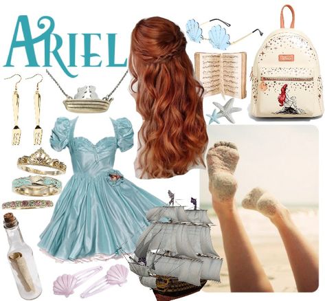 Ariel 🐚 Outfit | ShopLook Disney Inspired Outfits Women, Ariel Outfit Ideas, Descendants Auradon, Ariel Outfit, Princess Stuff, Homecoming Week, Ariel Disney, Disneyland Outfits, Mermaid Outfit