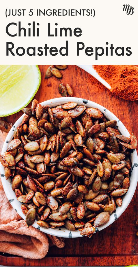 Spicy Pepitas Recipe, Chili Lime Pepitas, Chili Roasted Pistachios, Roasted Pepitas Recipe, Roasted Pepitas Seeds, Seasoned Pepitas, Pepitas Recipes, Pub Snacks, Seed Snacks