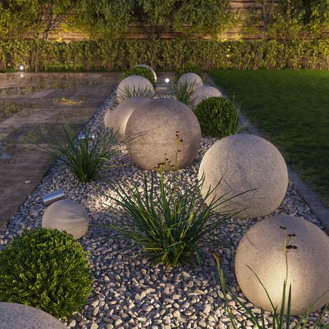 Flowerbed on Behance Moderne Have, Wallpaper Retro, Modern Landscape Design, Rock Garden Landscaping, Have Inspiration, Outdoor Gardens Design, Backyard Garden Design, Front Yard Landscaping Design, Landscape Ideas