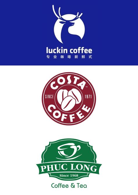 #logo #brand #coffee #cafe #costacoffee #phuclong #tea #luckin Tea Brand Logo Design, Tea Brand Logo, Luckin Coffee, Logo Coffee, Costa Coffee, Brand Logo Design, Mountain Coffee, Coffee Brand, Arabic Coffee