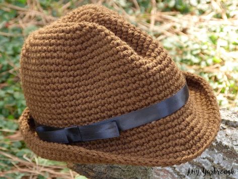 Crochet Patterns Quick, Crochet Fedora, Make Your Own Hat, Kids Crochet Pattern, Hat Patterns Free, Crochet With Cotton Yarn, Quick Crochet Patterns, Hat Clip, Baby Hat Patterns