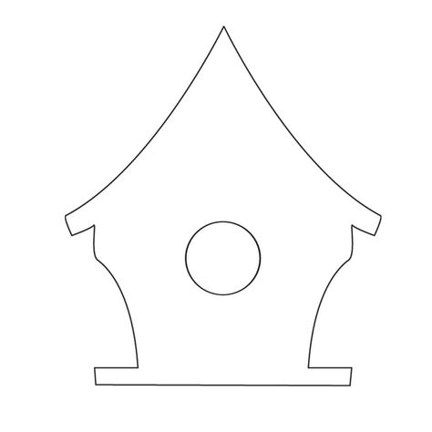 Bird House Template, 3d Paper House Template, Paper House Template, House Template, Craftwork Cards, Paper House, Wool Felting, Bird Theme, Card Making Kits