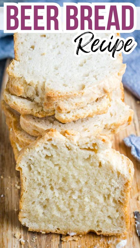 This easy beer bread recipe makes a flavorful loaf of quick bread using your favorite beer style. Enjoy mixing, baking, and eating this simple delight, even with no baking experience. Sweet Beer Bread Recipe, Sweet Beer Bread, Cinnamon Beer Bread, Easy Beer Bread Recipe, Savory Quick Bread, Easy Beer Bread, Honey Beer Bread, Naan Bread Pizza, Beer Bread Easy