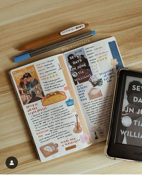 Reading Journal Book Spreads, 2024 Book Journal, Journal Moodboard, Book Journal Ideas Inspiration, Reading Scrapbook, Book Journal Ideas Layout, Reading Journal Aesthetic, Book Journal Pages, Journal Book Review