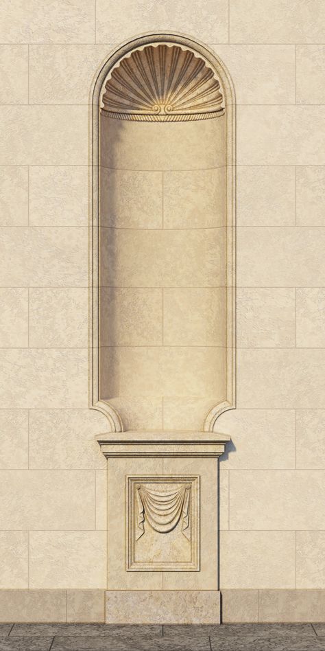 White Wall Paneling, Wall Niche, Architecture Drawing Art, Classic Architecture, Classical Style, Classical Architecture, Ancient Architecture, Historical Architecture, Beautiful Architecture