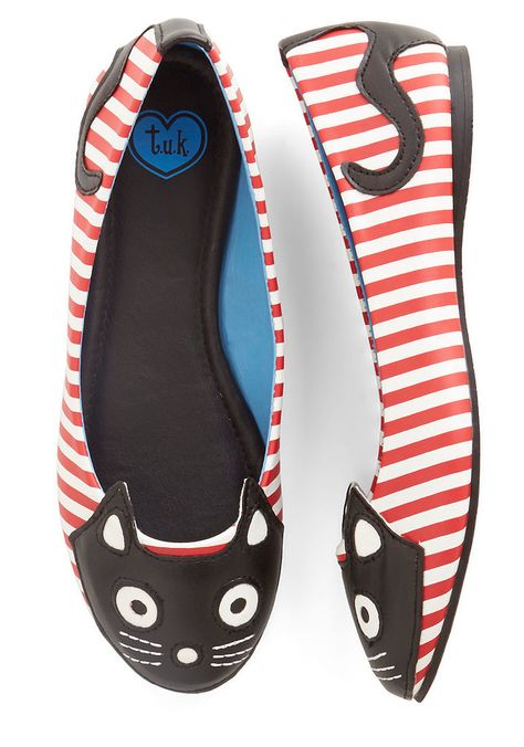 Cat Lady Gifts | POPSUGAR Alley Cat, A Cat, Ballet Shoes, Ballet, Stripes, Red, Black, Kawaii