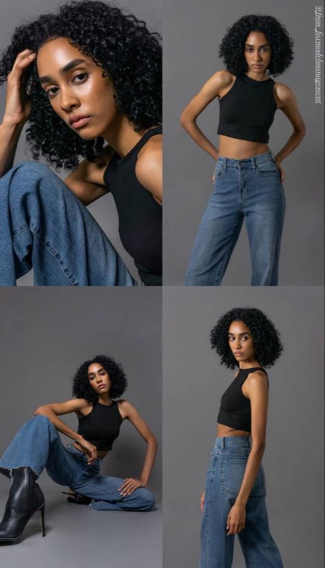 Female Modeling Poses Portraits, Studio Photography Poses Standing, Poses For Magazine Shoot, Model Portfolio Black Women, Modeling Tips Photo Shoots, Poses Modeling Photo Shoots, Commercial Model Portfolio, Portfolio Pictures Ideas, Model Photoshoot Ideas Indoor