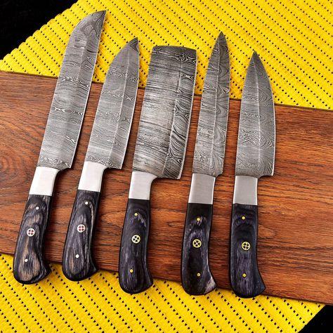 Bread Slicer, Damascus Chef Knives, Collectible Knives, Best Gifts For Him, Chef Knife Set, Chef Knives, Bbq Kitchen, Damascus Steel Knife, Dagger Knife