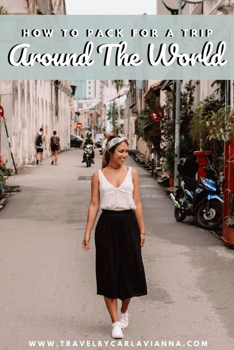 South America Outfits Travel Fashion, Asia Packing List For Women, Long Term Travel Packing, Vacation Packing Tips, Travel Packing Tips, One Suitcase, Europe Packing List, World Trip, Backpack Outfit