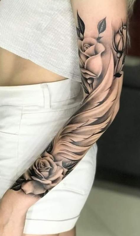 Half Sleeve Tattoos Forearm, Arm Sleeve Tattoos For Women, Feminine Tattoo Sleeves, Full Arm Tattoos, Forarm Tattoos, Tattoos For Women Half Sleeve, Tasteful Tattoos, Forearm Tattoo Women, Leg Tattoos Women