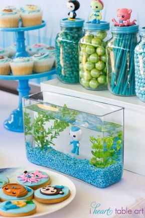 Octonaut Cakes, Cupcakes Decoration Ideas, Octonauts Cake, Octonauts Birthday Party, Birthday Cupcakes Decoration, Octonauts Party, 3rd Birthday Party, Aquarium Ideas, Third Birthday Party