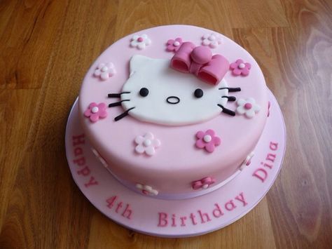 Simple Hello Kitty Cake Hello Kitty Torte, Kue Hello Kitty, Birthday Cake Models, Gökkuşaği Pasta, Hello Kitty Fondant, Tort Hello Kitty, Bolo Da Hello Kitty, Kitty Birthday Cake, Mousse Au Chocolat Torte