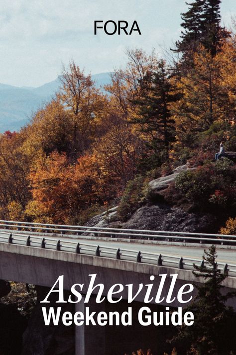 With its beautiful mountain landscape and unique vibes, Asheville is the perfect spot for a romantic weekend getaway. This 3-day itinerary gives you a variety of options on things to do, places to eat and drink, and where to stay so you can customize the perfect weekend trip! Find out how to pay the same (no, really!) and get WAY more when you have a Fora advisor plan your trip to Asheville at foratravel.com. Travel Agent Career, Things To Do In Asheville, Craggy Gardens, Long Weekend Getaways, Pisgah National Forest, Usa Travel Guide, Us Travel Destinations, Asheville North Carolina, Great Smoky Mountains National Park