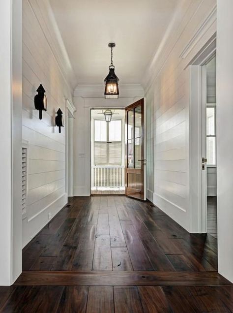 Farmhouse Floors, Floors Ideas, Dark Wooden Floor, Wood Floor Design, Farmhouse Flooring, Hardwood Floors Dark, Farmhouse Entryway, Dark Floors, Dark Wood Floors